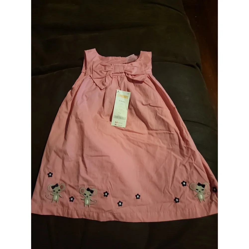 Gymboree miss mouse pink dress size 12 18 months nwt